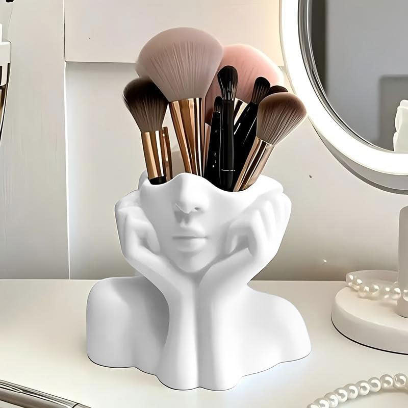 Art Craft Vase - 1Pc Cute Face Shaped Makeup Brush