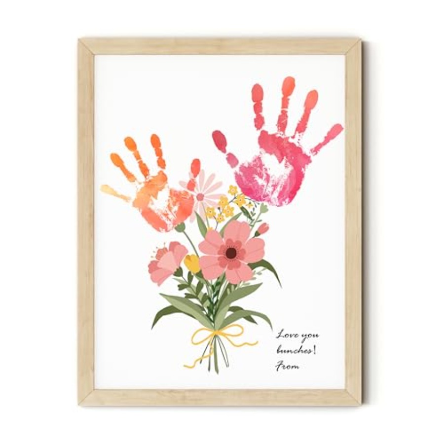Art Craft Usa - Flower Bouquet Handprint Art Craft DIY