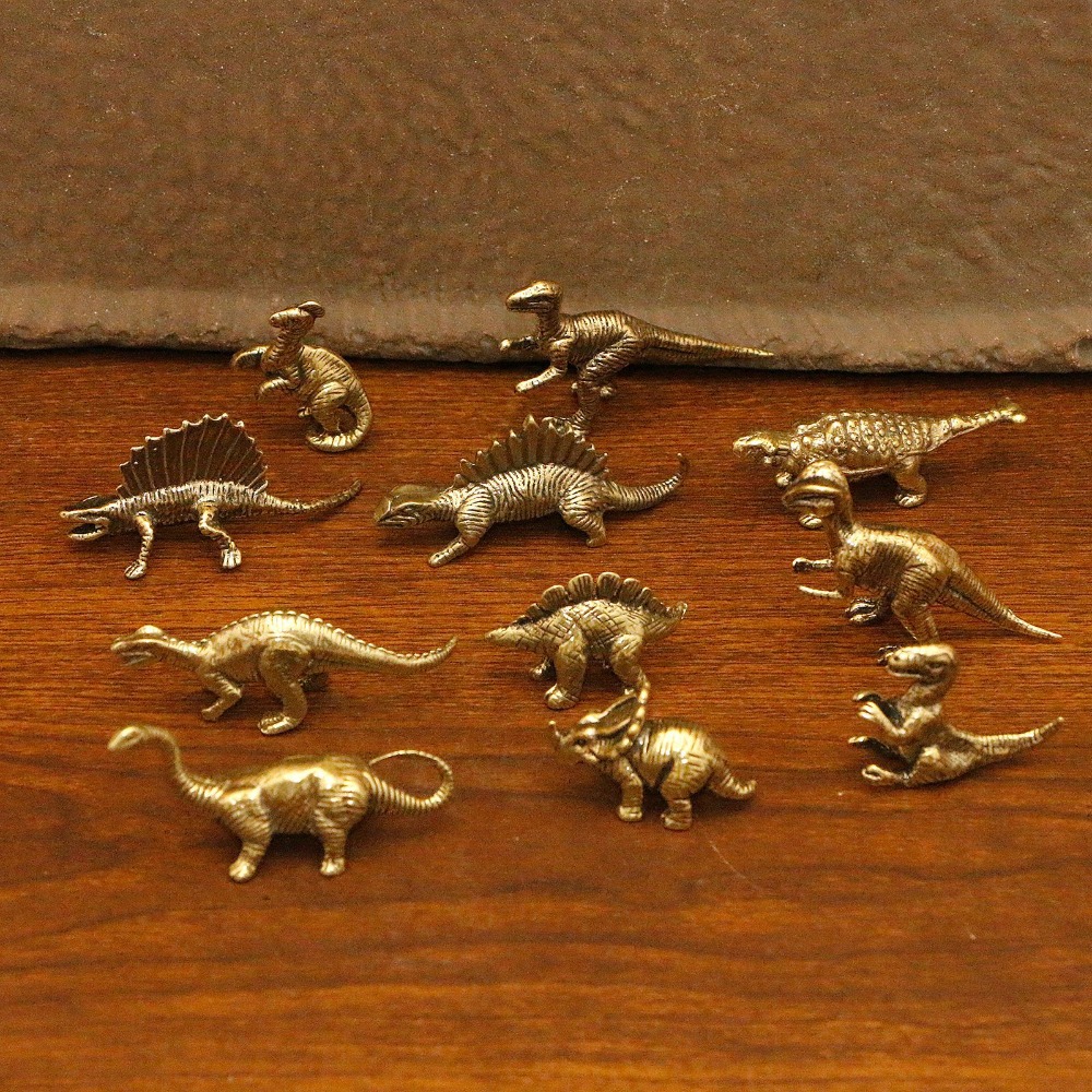 Dinosaur And Craft - Jurassic Dinosaurs Figurines Brass Miniatures Home