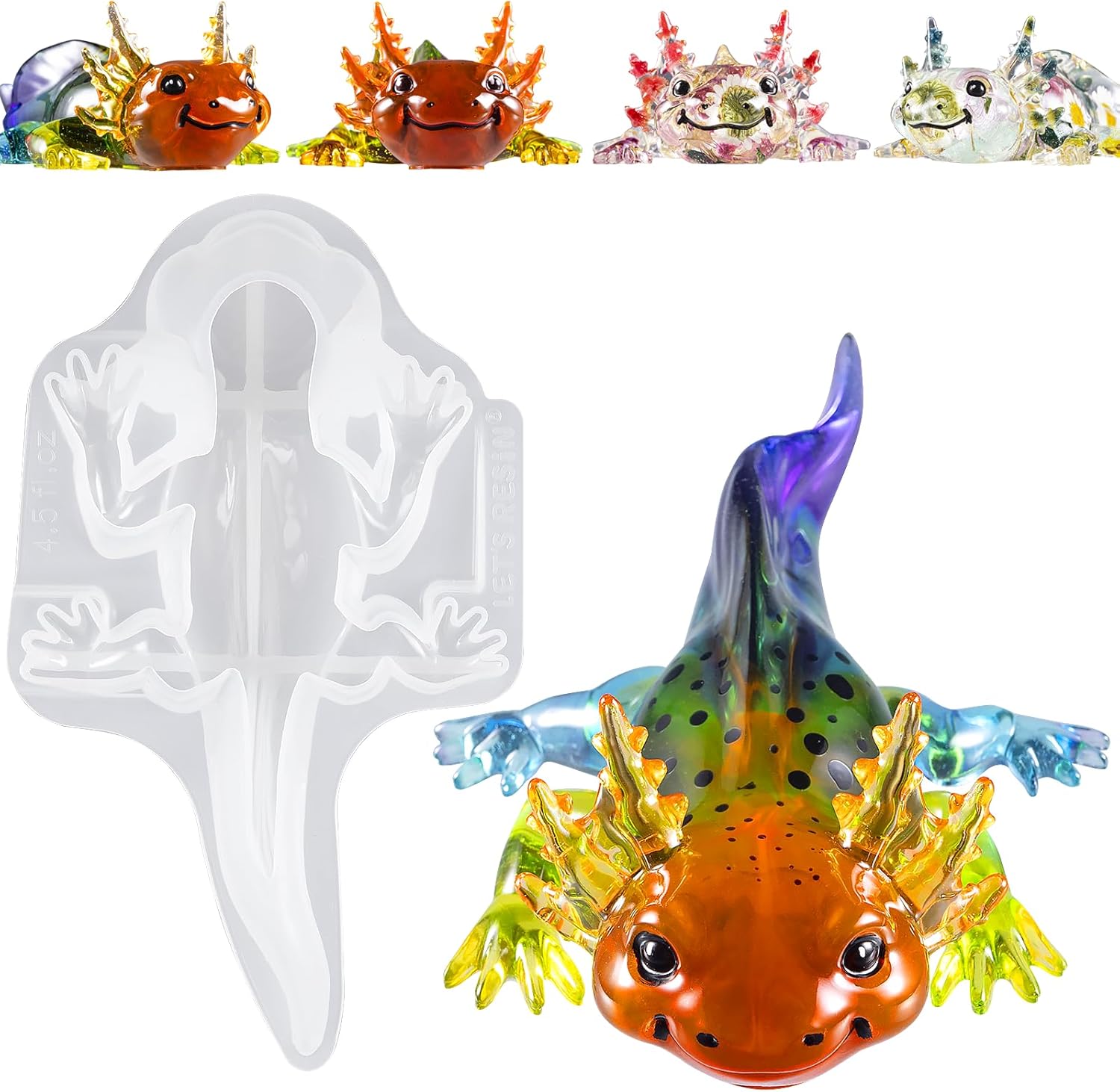 Art Craft Gifts - Large Axolotl Resin Molds Silicone, 3D