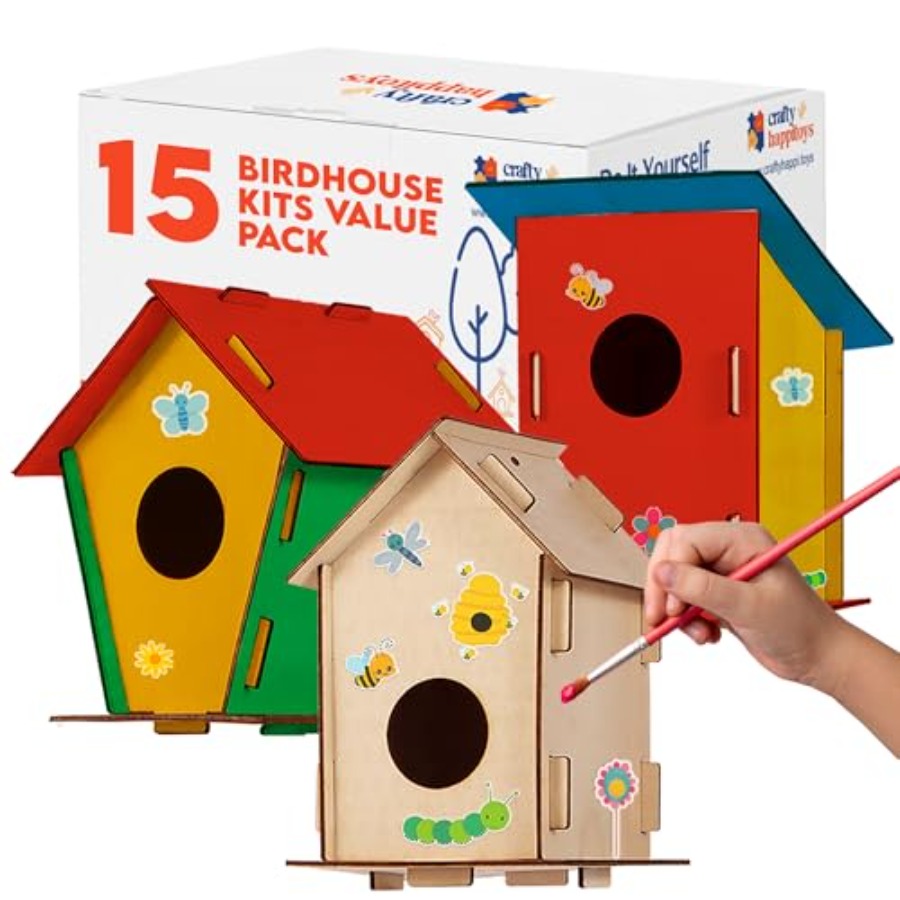 Art Craft Usa - Kit - Unfinished Wood Bird Houses