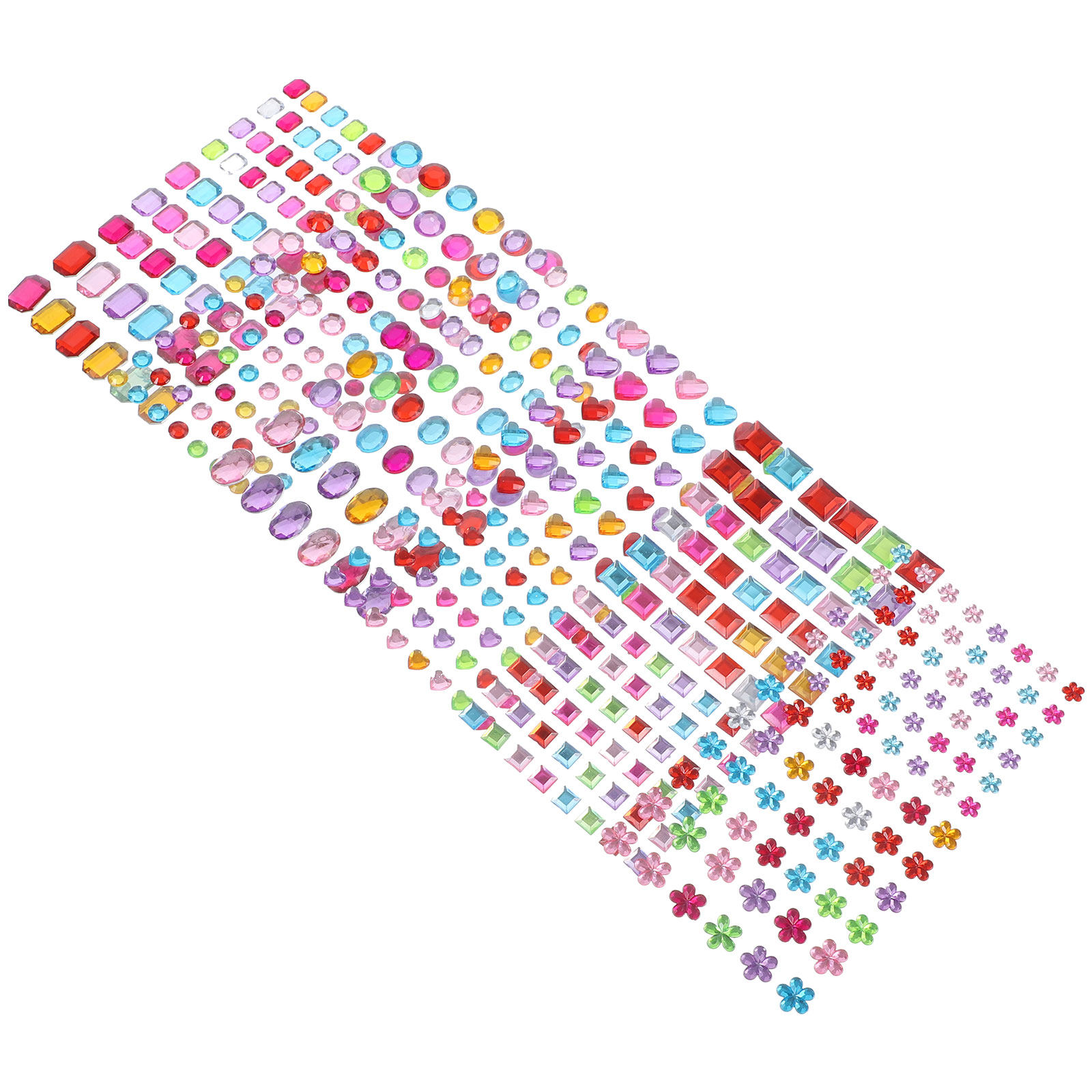 The Art And Craft Of Jewelry - 12 Sheets Acrylic Rhinestone Stickers Self