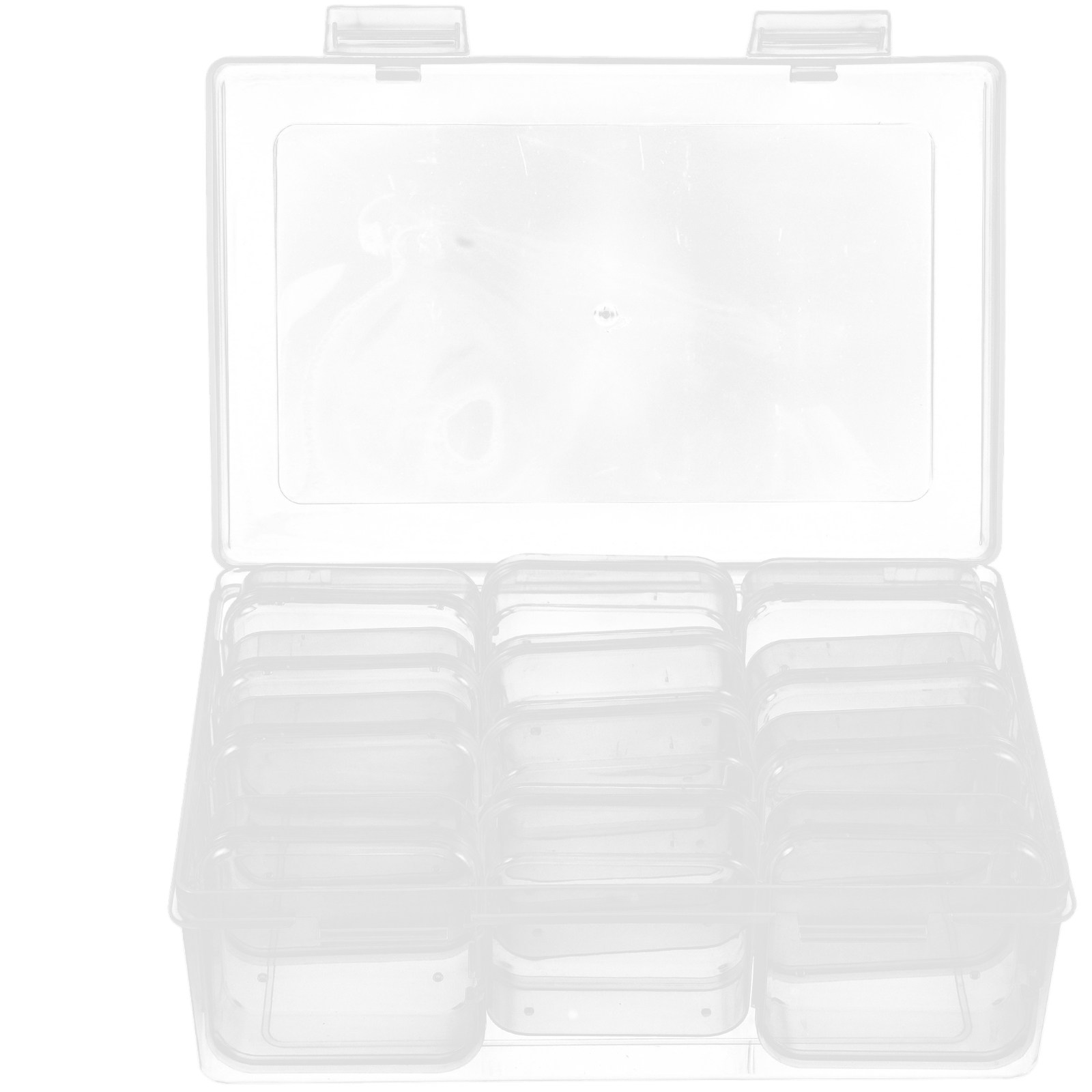 The Art And Craft Of Jewelry - 12Pcs Clear Plastic 12-Compartment Bead Organizer