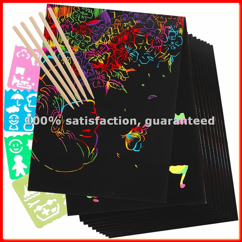Art Craft Usa - Scratch Paper Art Set, Black Crafts