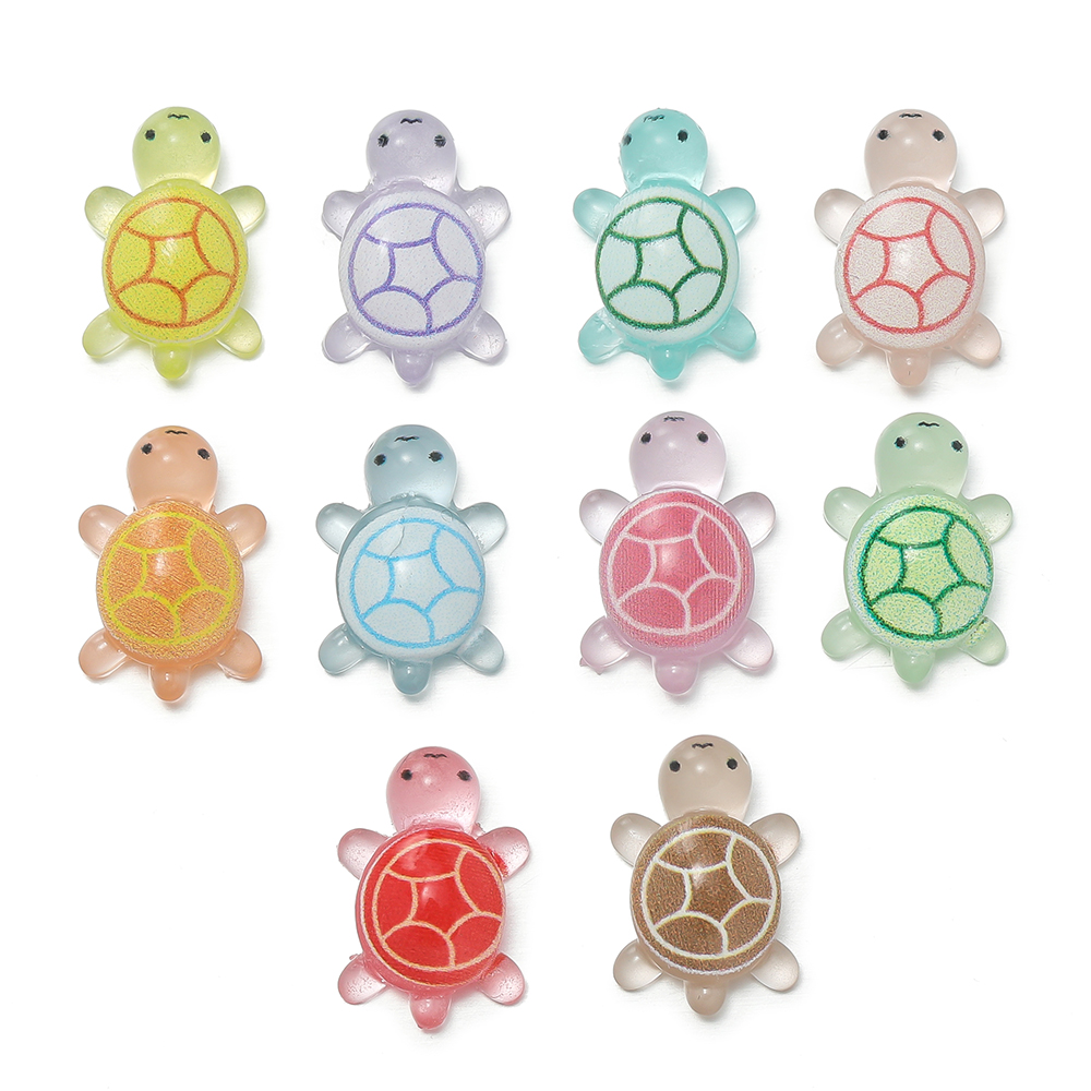 Art Craft Gifts - 10pcs/lot Mini Resin Sea Turtles Glow