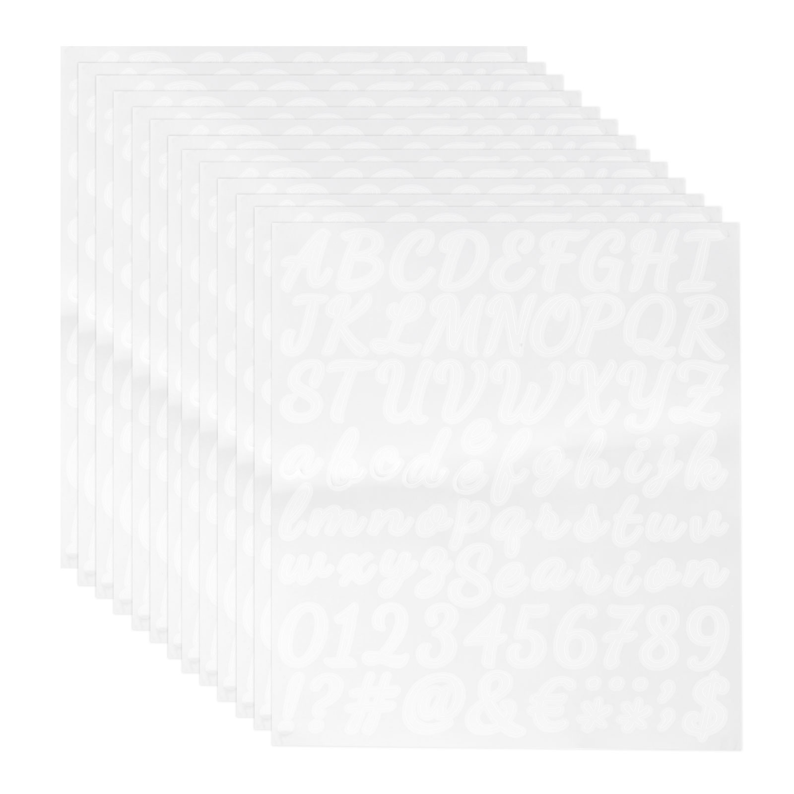 Art Craft Notebook - 12Sheets Vinyl Letter Stickers 1 Inch