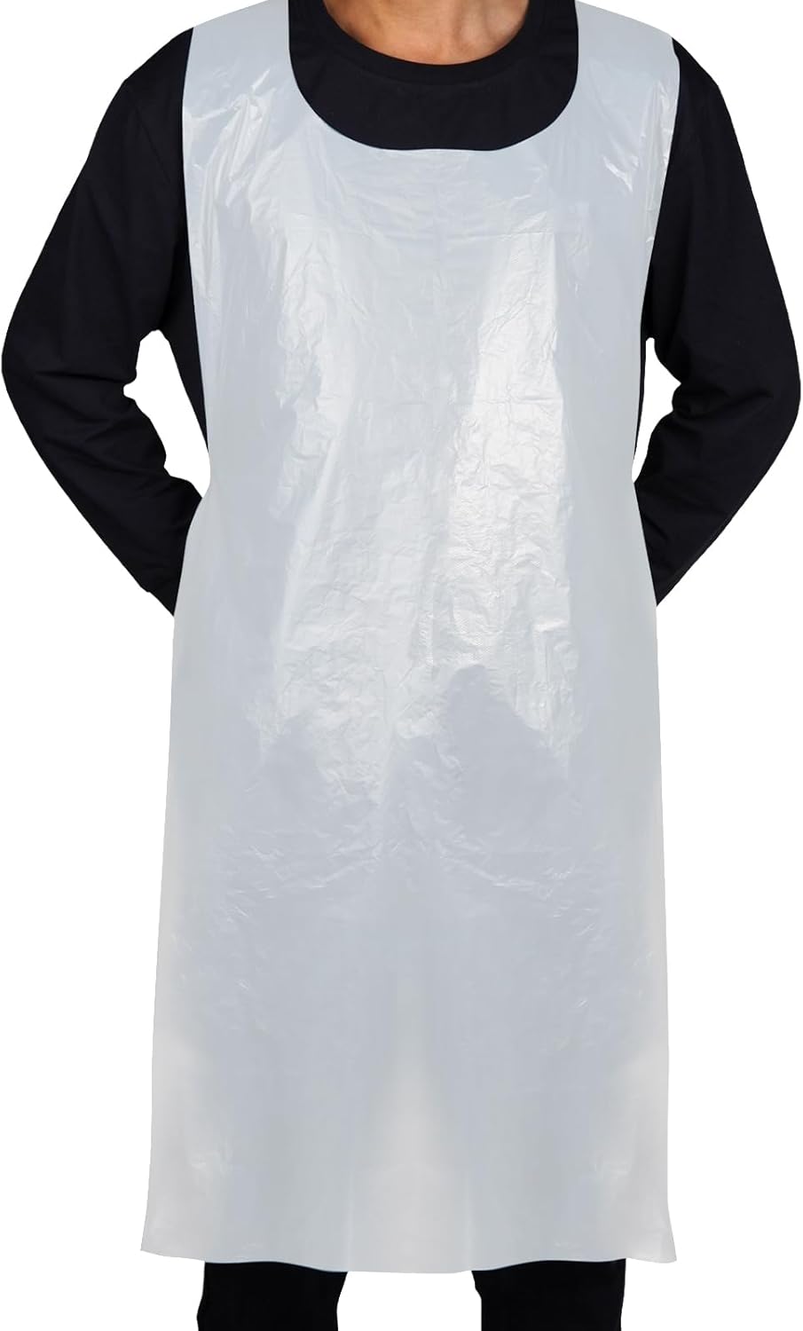 Art Craft Painting - Disposable White Plastic Aprons, 46 Inches