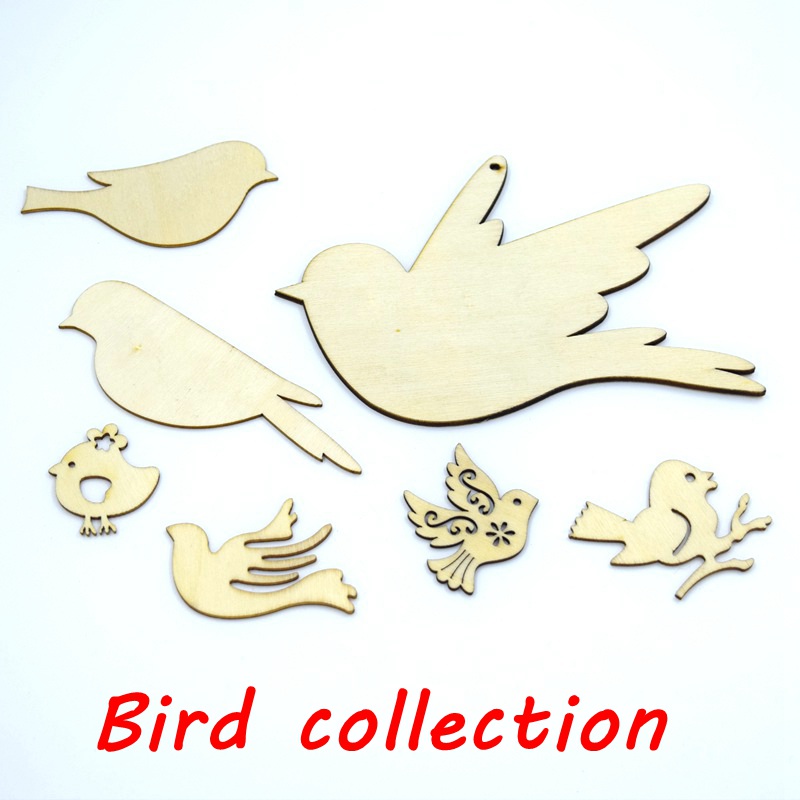 Art Craft Earth Day - 10 PCS Wooden Christmas Tree Slices