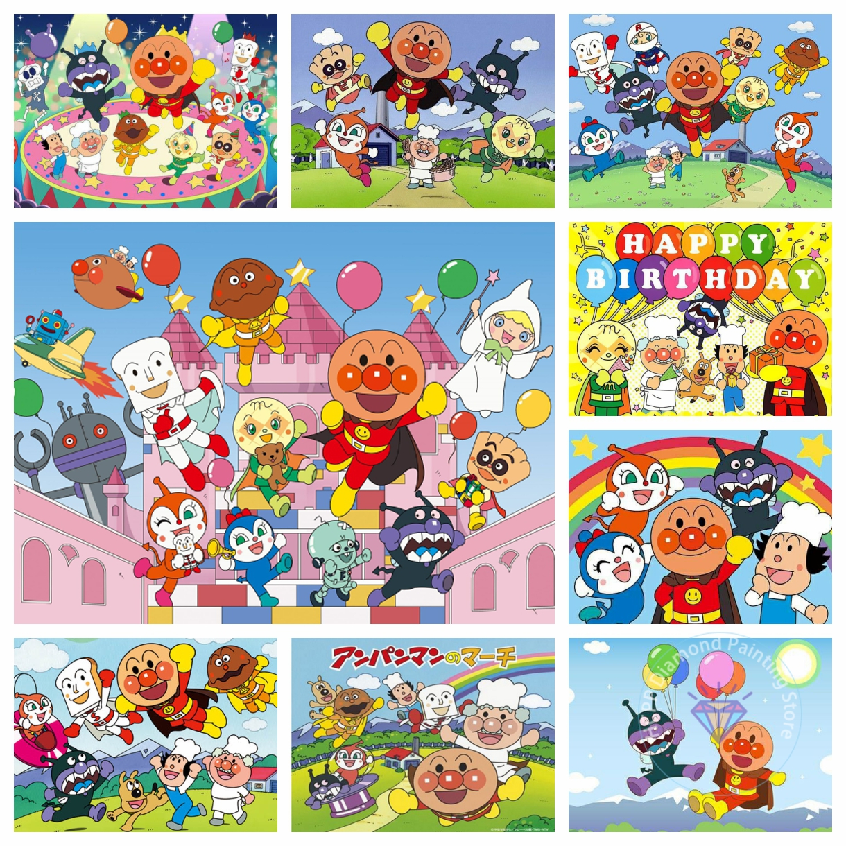 Art Craft 5 Year Old - Anpanman Diamond Painting Kit 5D DIY