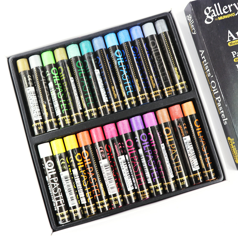 Chalk Pastel Set - Mungyo 12/24 Colors Fluorescent Soft Oil