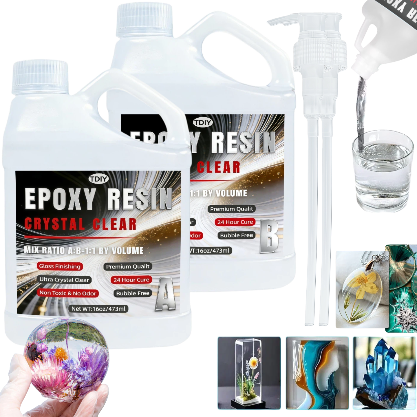 The Art And Craft Of Jewelry - 1:1 Crystal Clear Epoxy Resin Kit