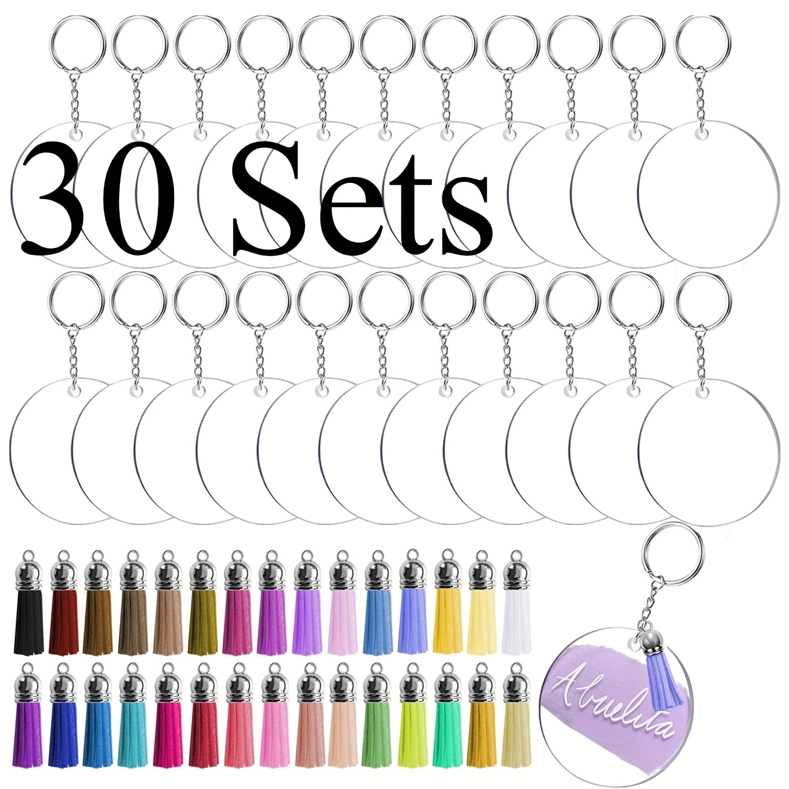 Art Craft Gifts - 30Sets DIY Classics Fashion Tassel Keychain