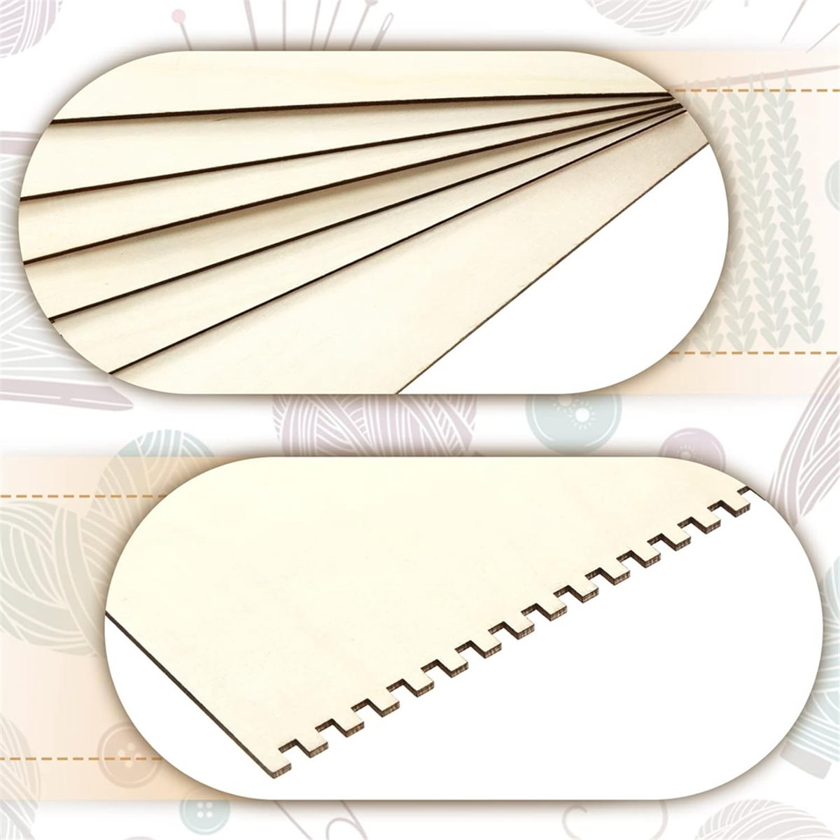 18 Pcs Beginners Wooden Notche - Art Craft Wood のレビューと価格