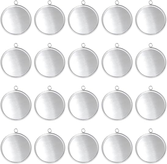 20 Pieces Stainless Steel Roun - Art Craft Gifts のレビューと価格