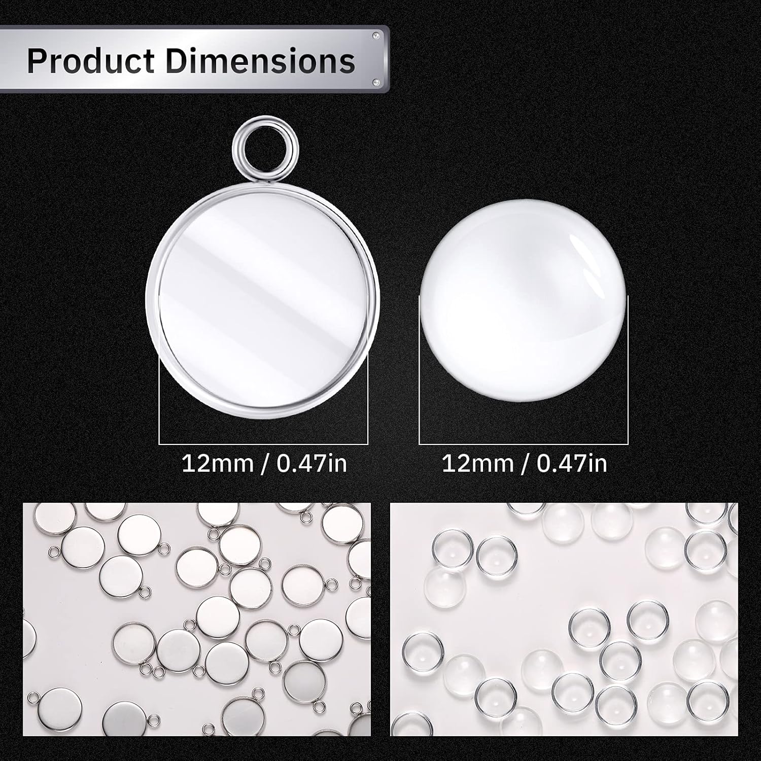 20 Pieces Stainless Steel Roun - Art Craft Gifts のレビューと価格