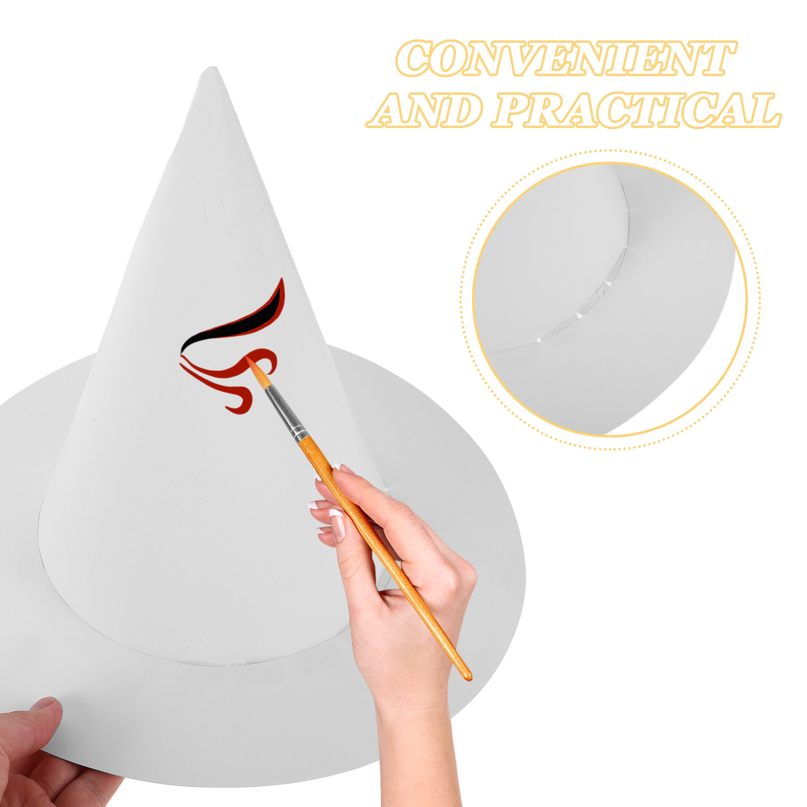 6Pcs Kids Graffiti Paper Hats  - Art Craft For Kindergarten のレビューと価格