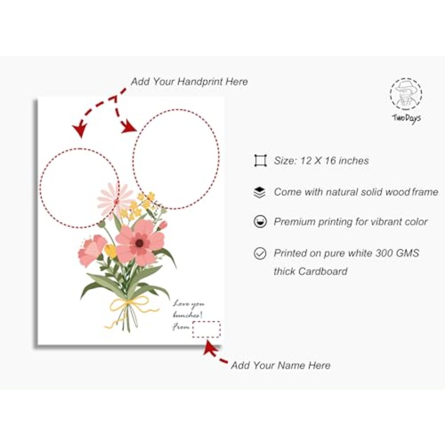 Flower Bouquet Handprint Art C - Art Craft Usa のレビューと価格