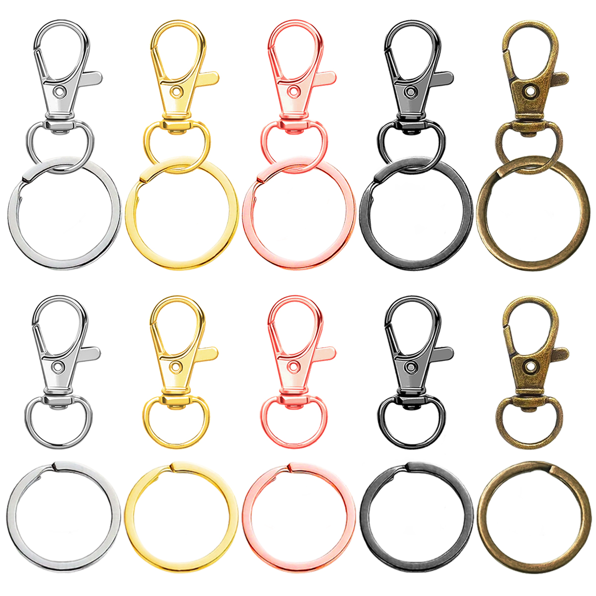 10/20/30/50 Set Swivel Keychai - Art Craft Gifts のレビューと価格