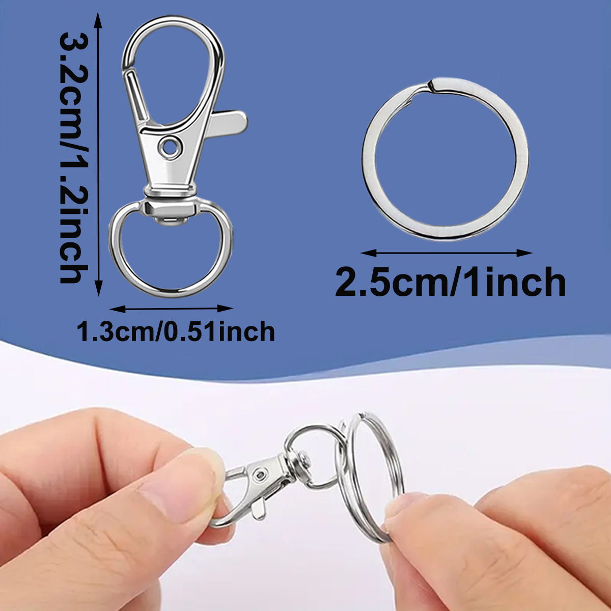 10/20/30/50 Set Swivel Keychai - Art Craft Gifts のレビューと価格