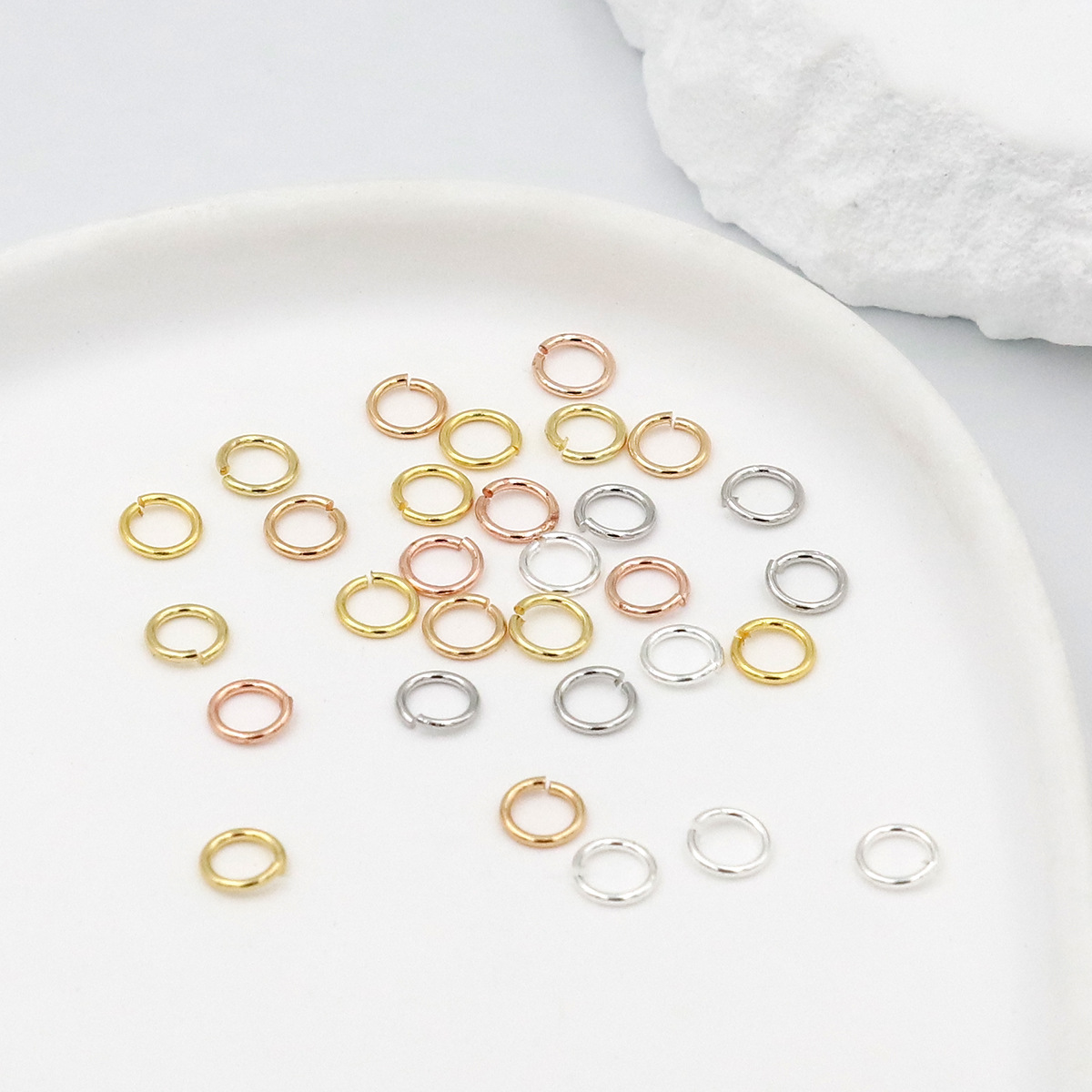 50-100 pcs/lot 3-10mm 925 Silv - Art Craft Gifts のレビューと価格