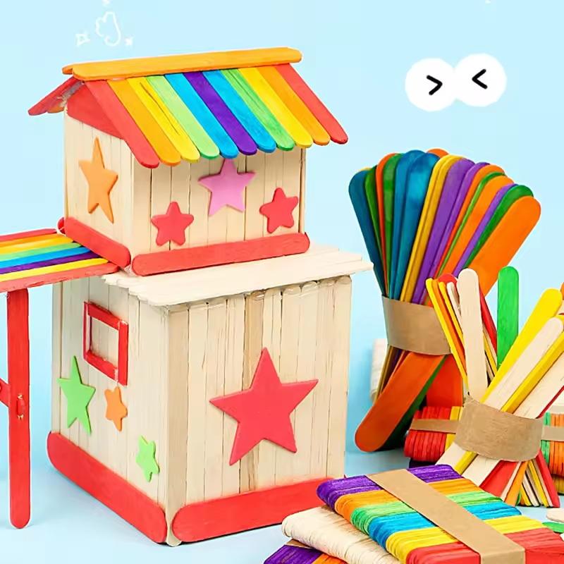 Bulk Colorful Wooden Ice Cream - Art Craft Wood のレビューと価格