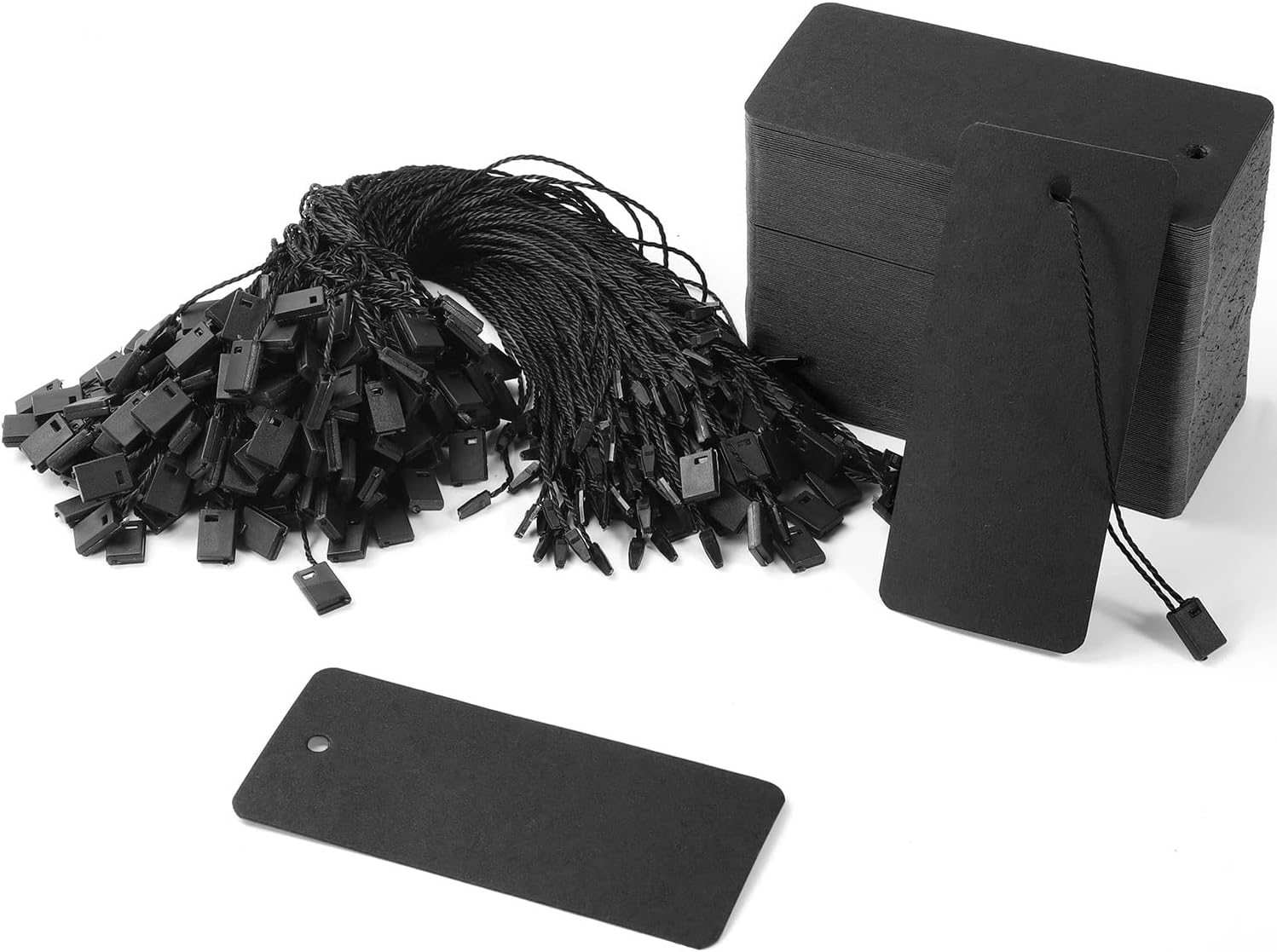 200 Black Paper Clothing Tags  - Art Craft Gifts のレビューと価格