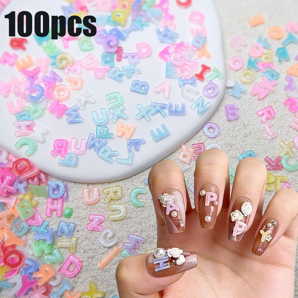 100Pcs Macaron Color Glitter E - Art And Craft Letter Z のレビューと価格