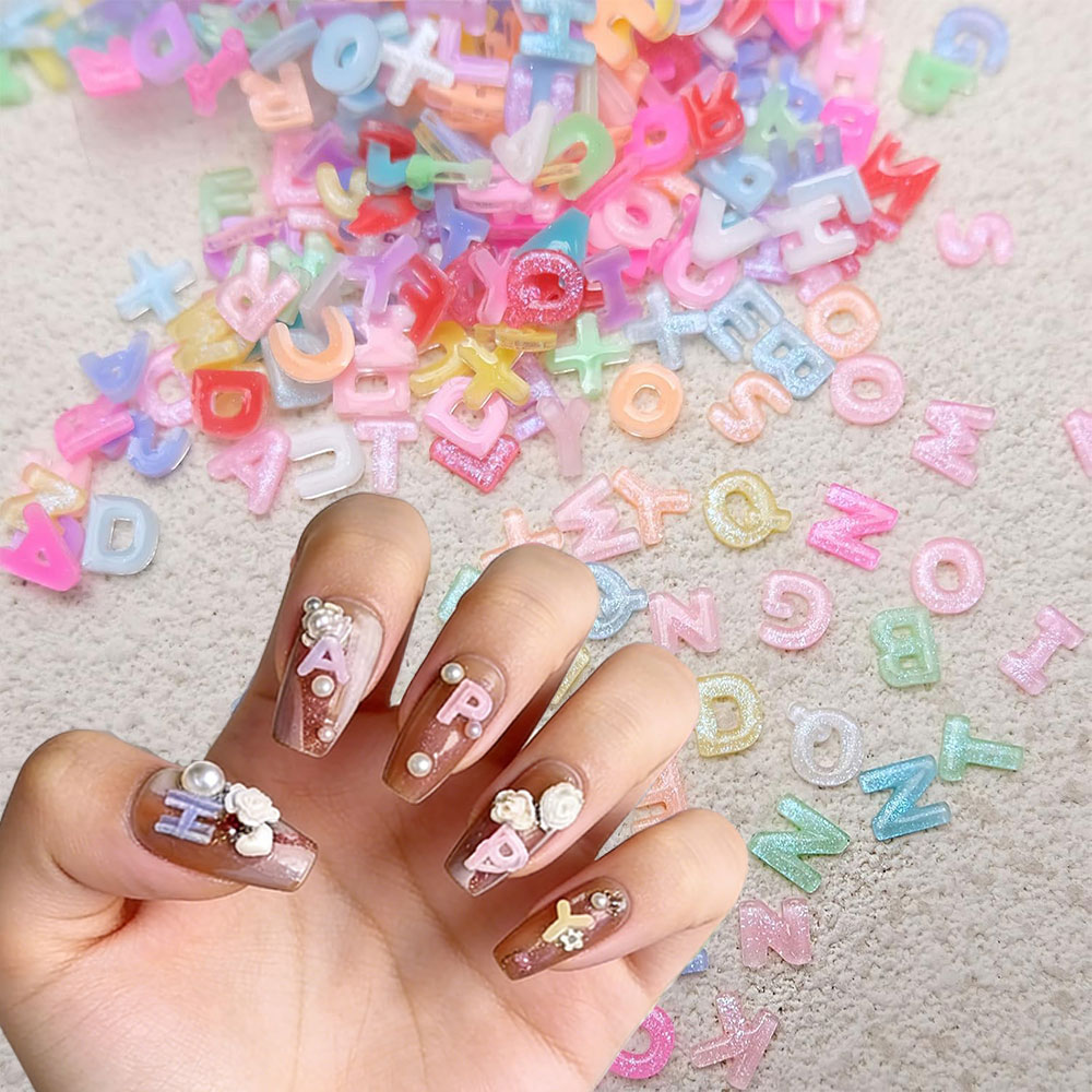 100Pcs Macaron Color Glitter E - Art And Craft Letter Z のレビューと価格