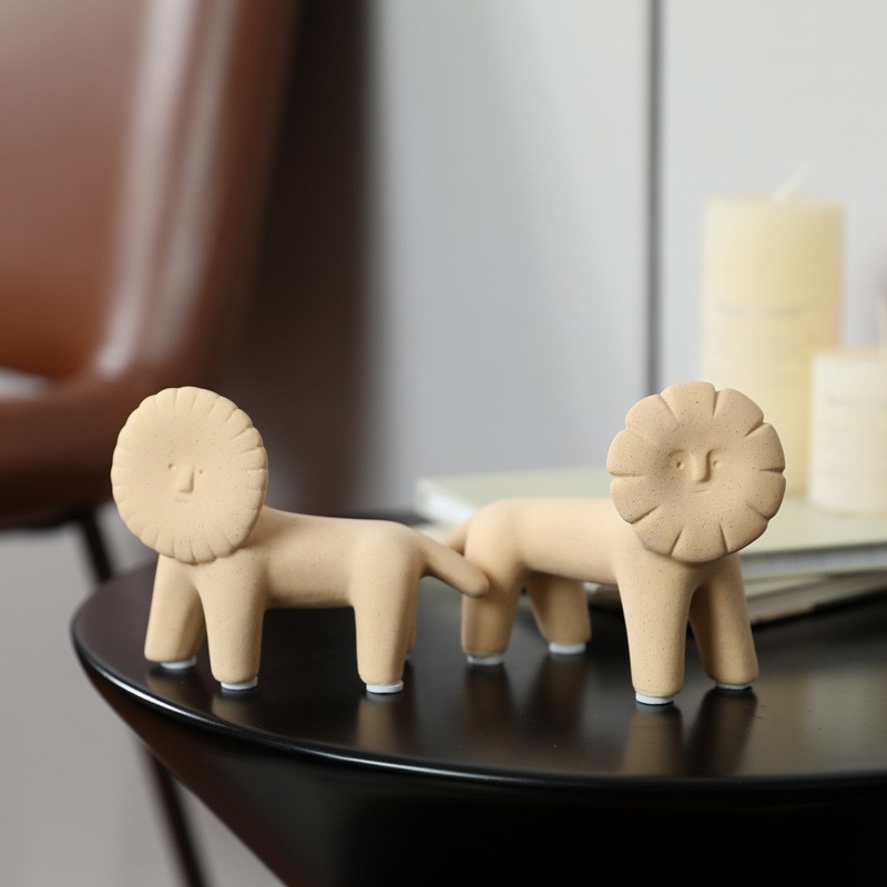 Nordic Morandi Color Animal Li - Art Craft Lion のレビューと価格