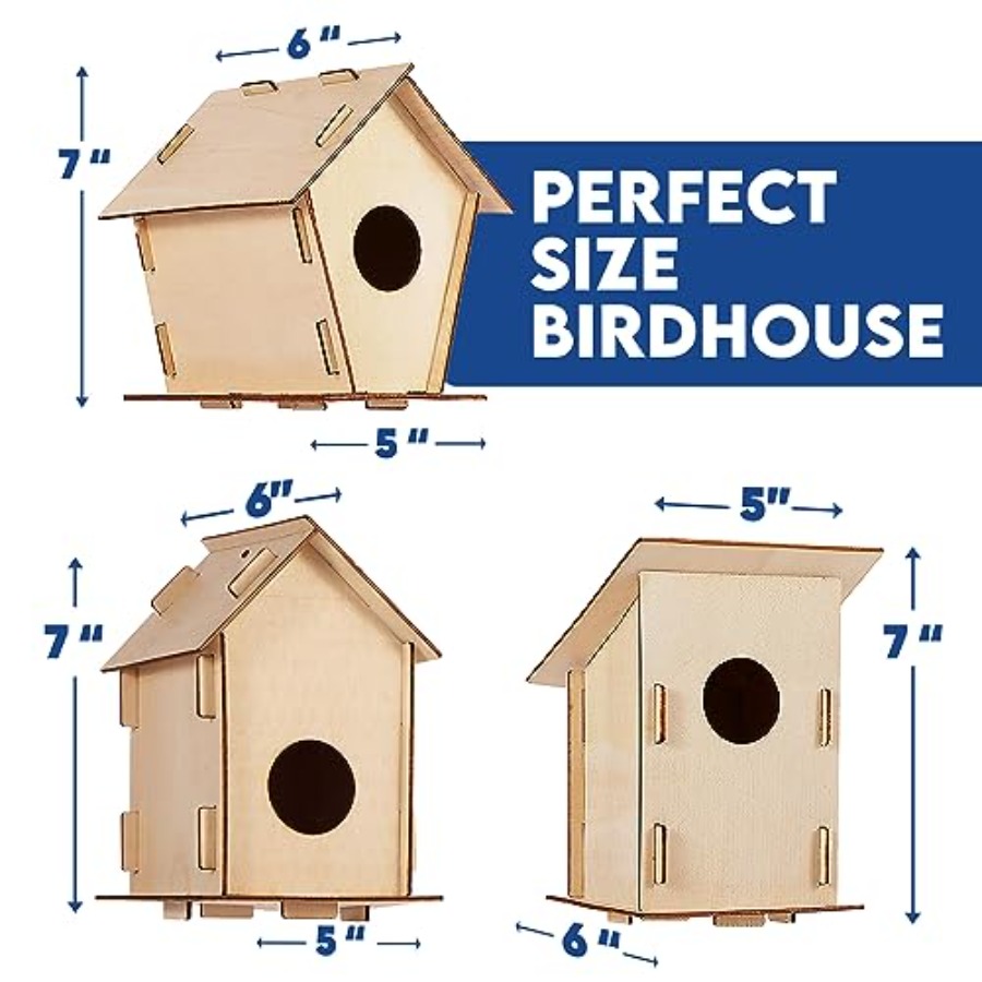 Kit - Unfinished Wood Bird Hou - Art Craft Usa のレビューと価格