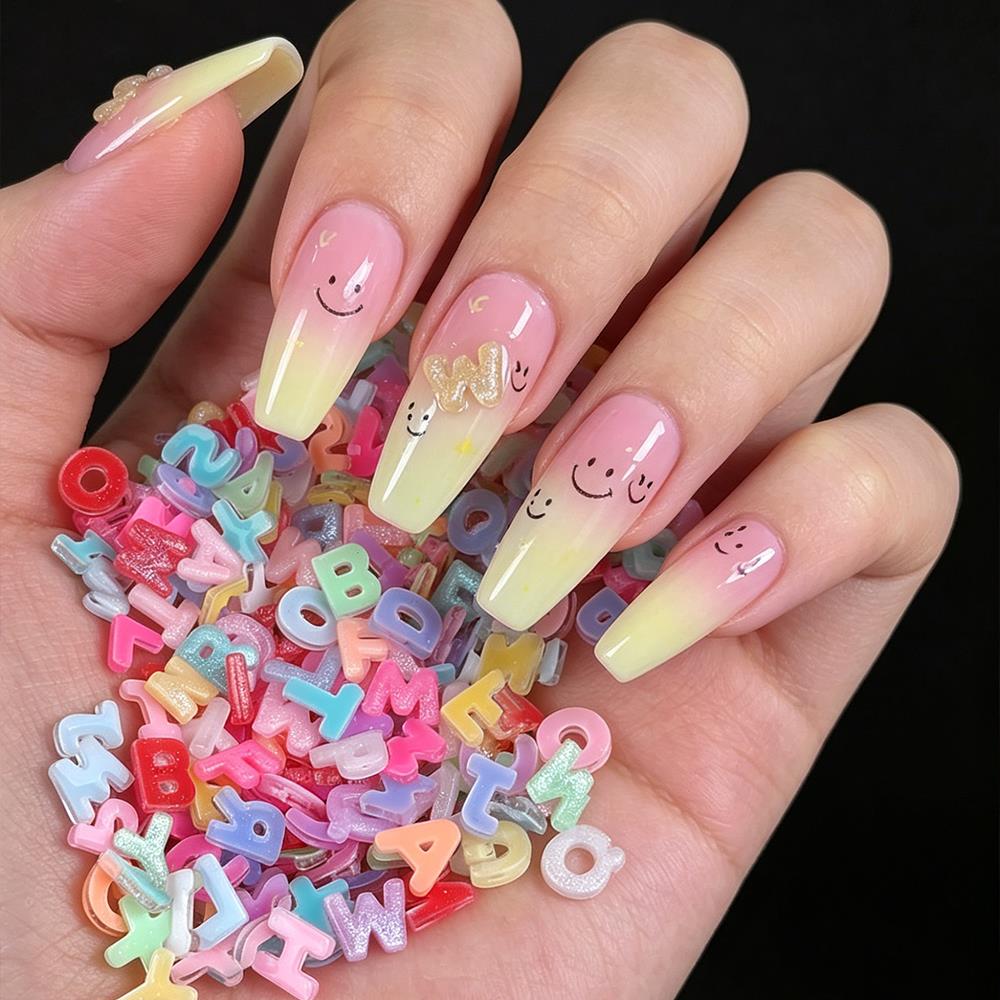 100Pcs 3D Colorful Letter Nail - Art And Craft Letter Z のレビューと価格