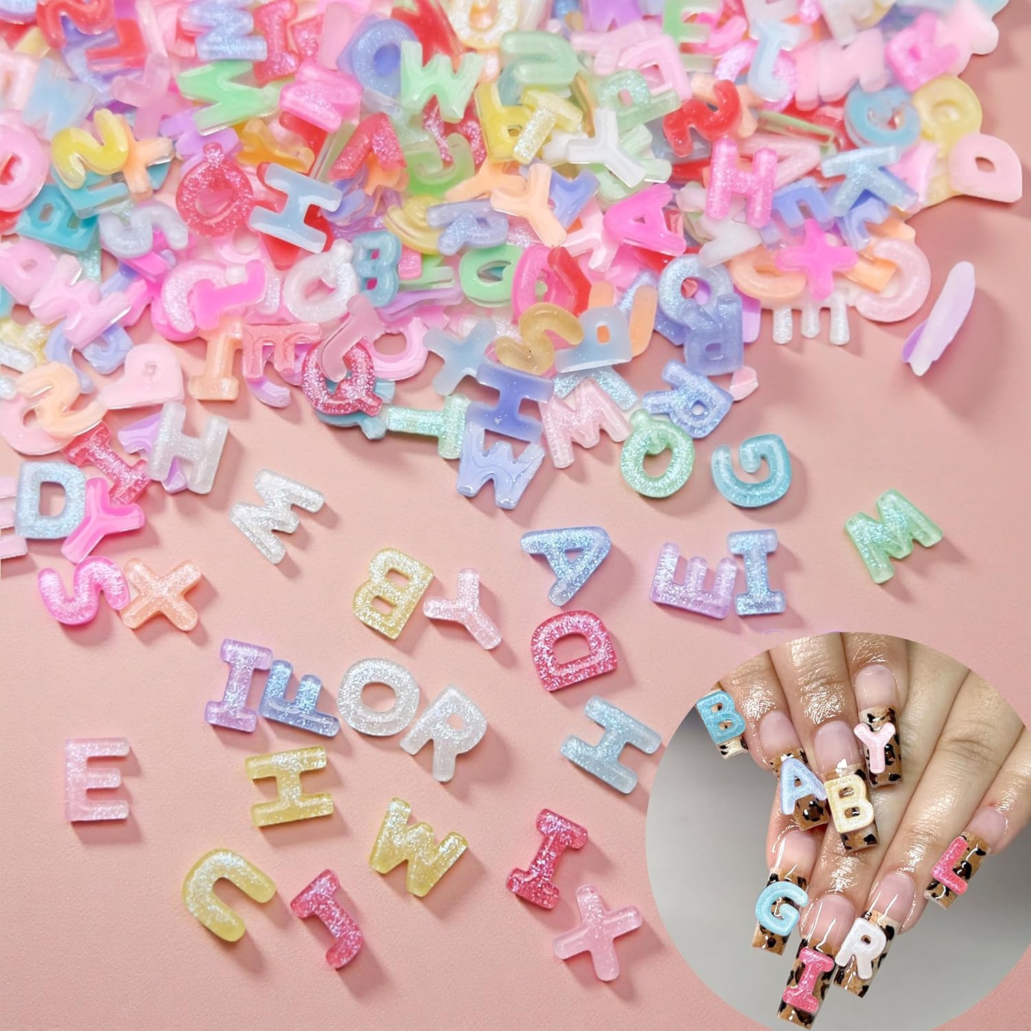 100Pcs 3D Colorful Letter Nail - Art And Craft Letter Z のレビューと価格