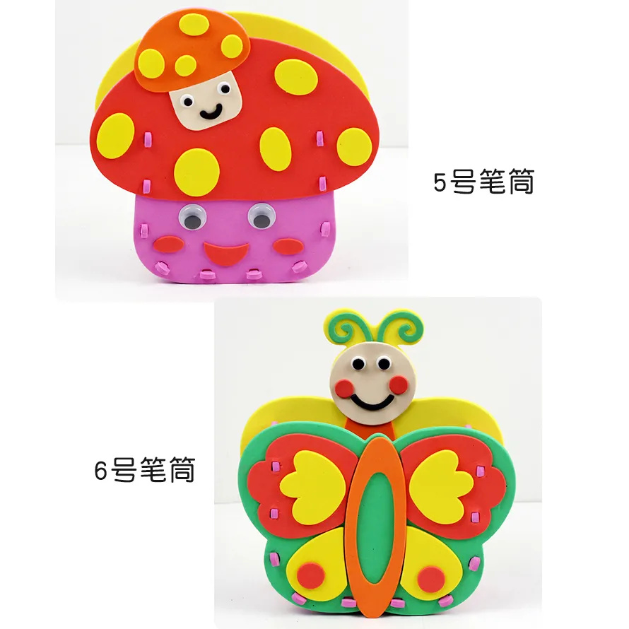 2pcs DIY Cartoon Pen Container - Art Craft For Kindergarten のレビューと価格