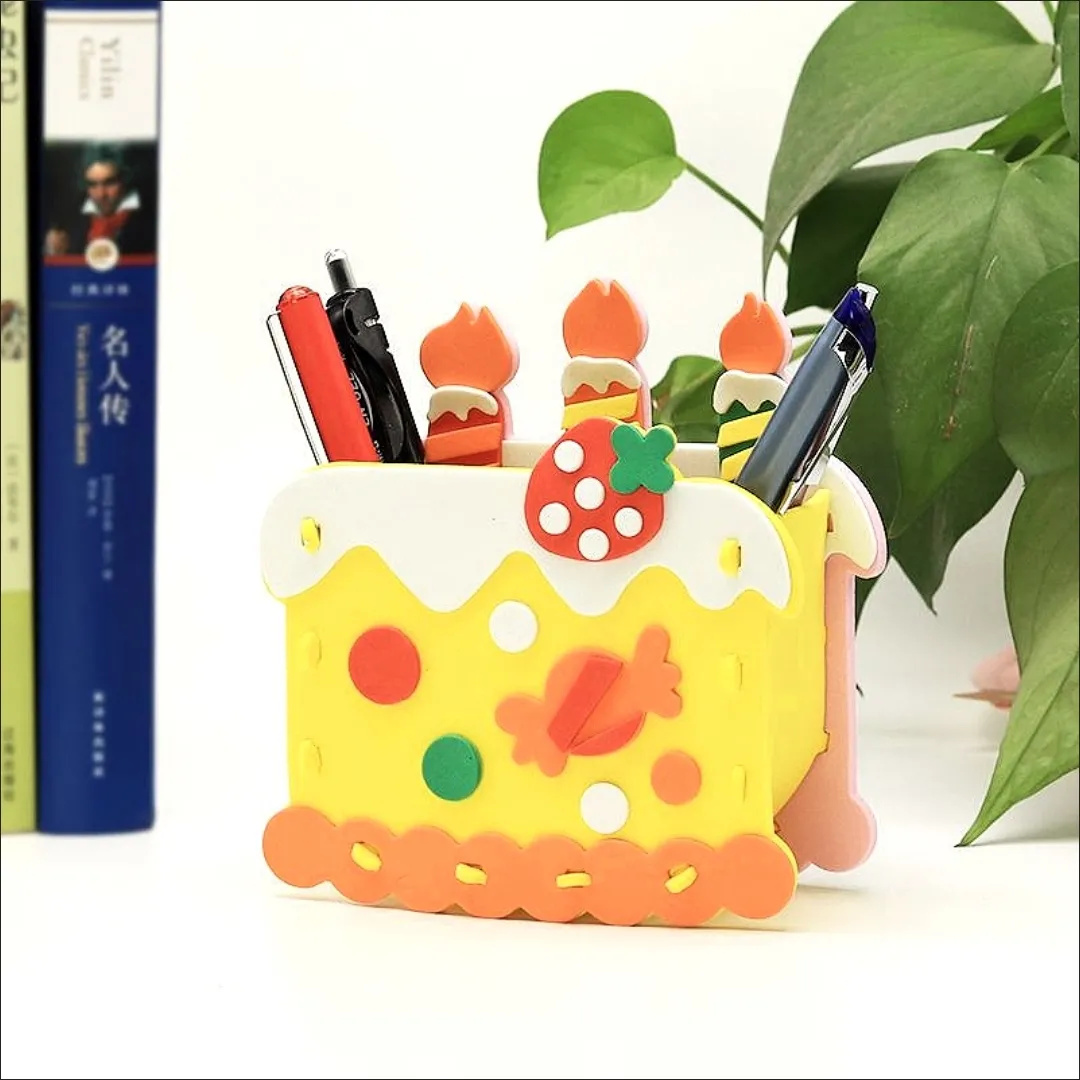 2pcs DIY Cartoon Pen Container - Art Craft For Kindergarten のレビューと価格