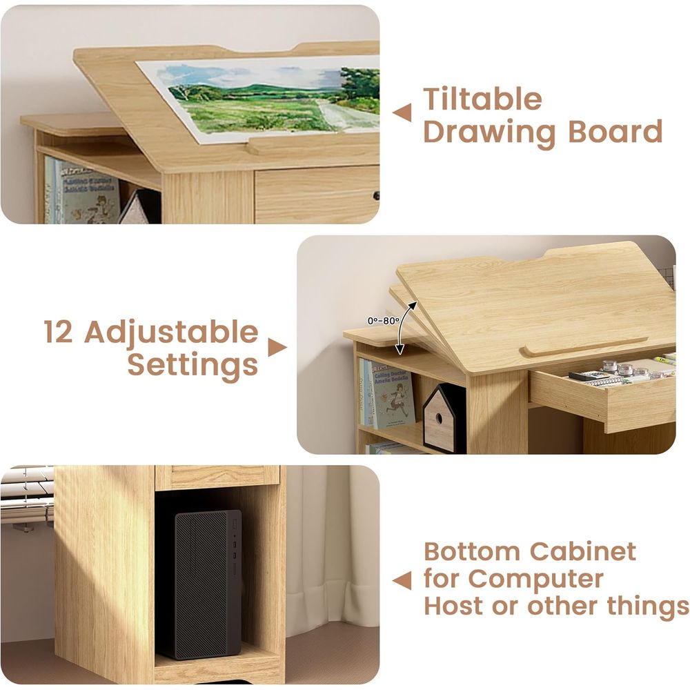 Adjustable Desk with Storage,  - Art & Craft Supplies のレビューと価格