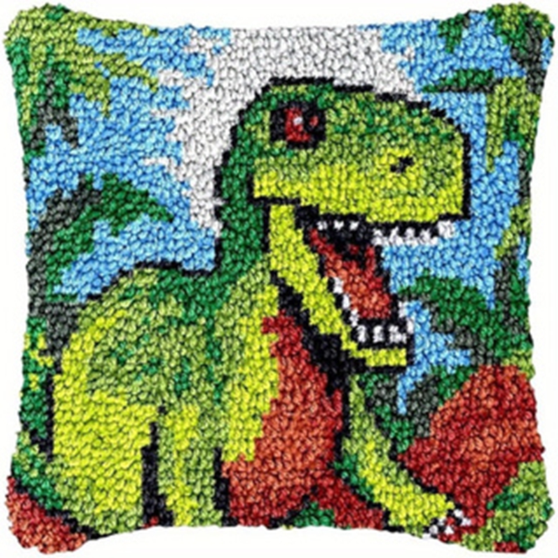 Dinosaur Latch Hook Pillow Kit - Dinosaur And Craft のレビューと価格
