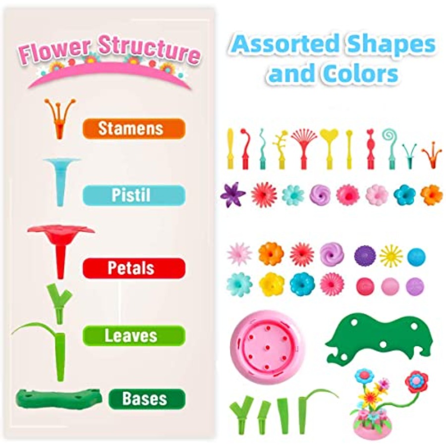 Flower Building Toy Set for Gi - Art Craft For 3 Year Old のレビューと価格