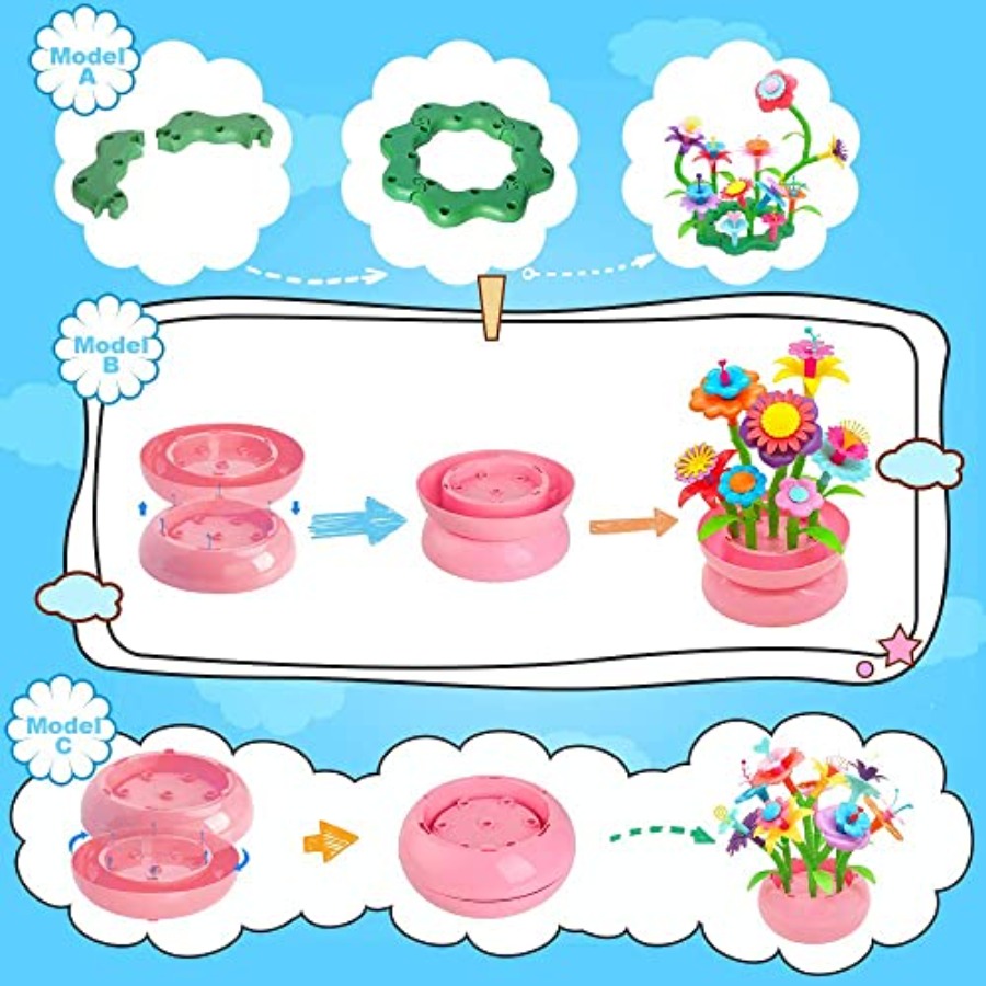 Flower Building Toy Set for Gi - Art Craft For 3 Year Old のレビューと価格