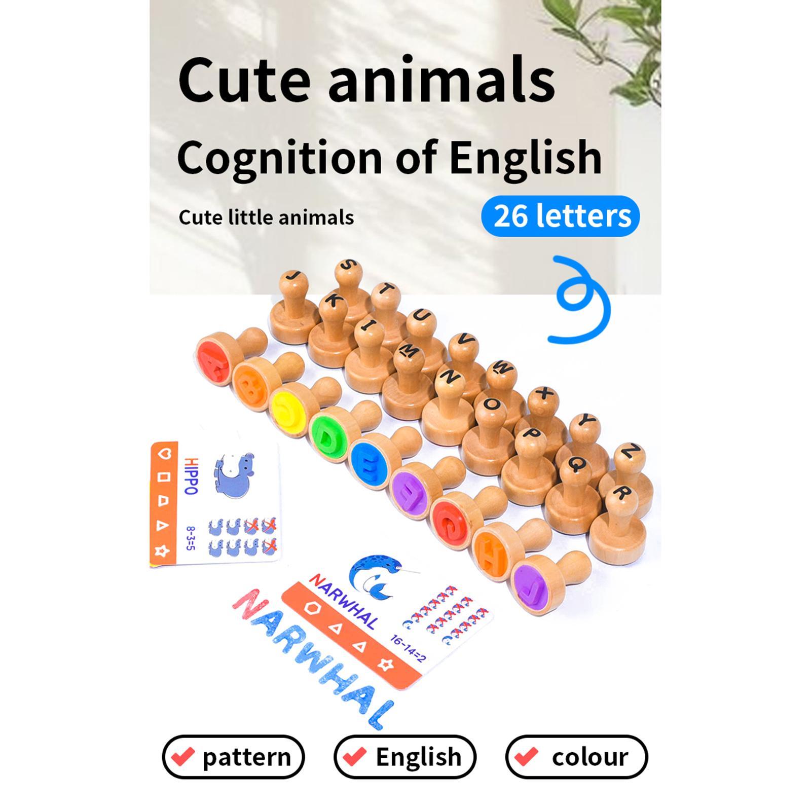 Wooden Alphabet Number Stamp E - Art Craft For 3 Year Old のレビューと価格