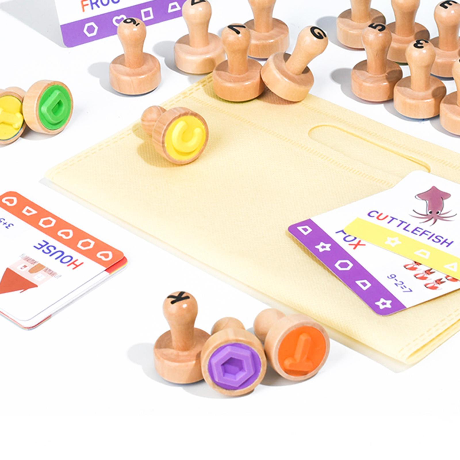 Wooden Alphabet Number Stamp E - Art Craft For 3 Year Old のレビューと価格