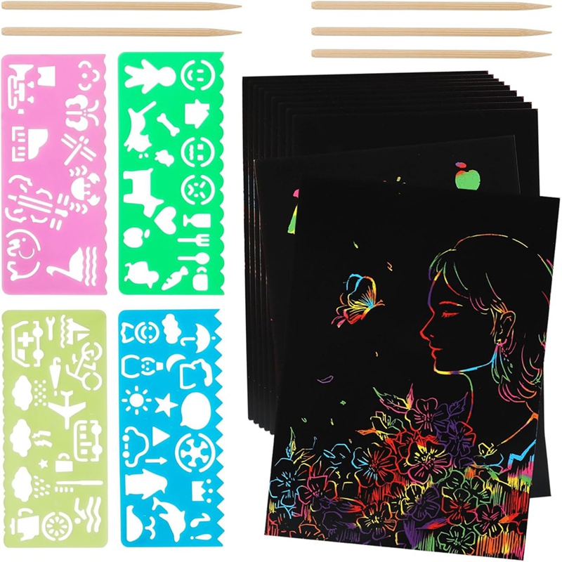 Scratch Paper Art Set, Black C - Art Craft Usa のレビューと価格