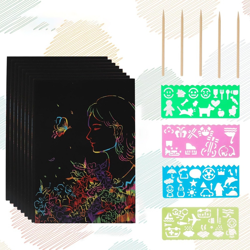 Scratch Paper Art Set, Black C - Art Craft Usa のレビューと価格