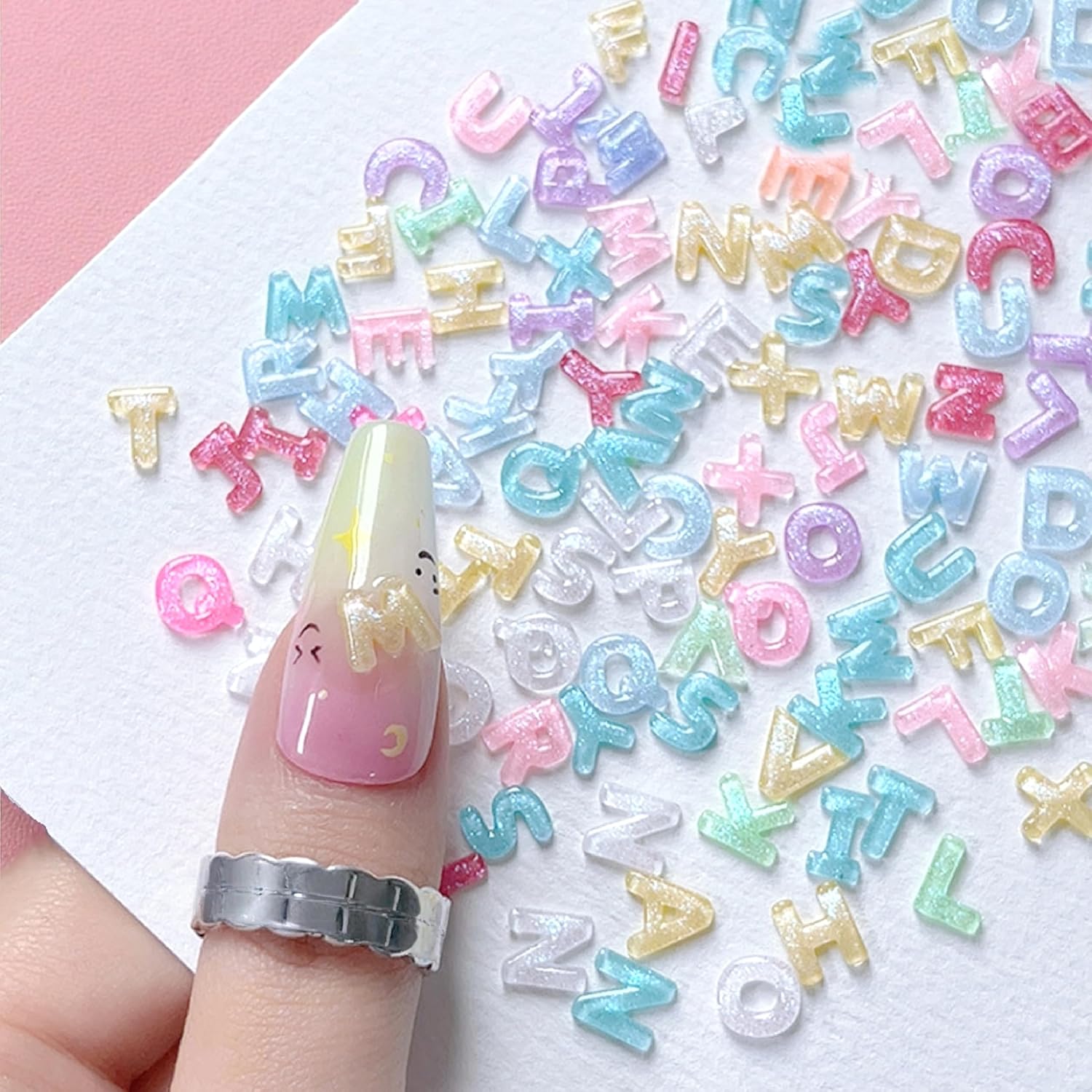 100pcs 3D Colorful Letter Nail - Art And Craft Letter Z のレビューと価格