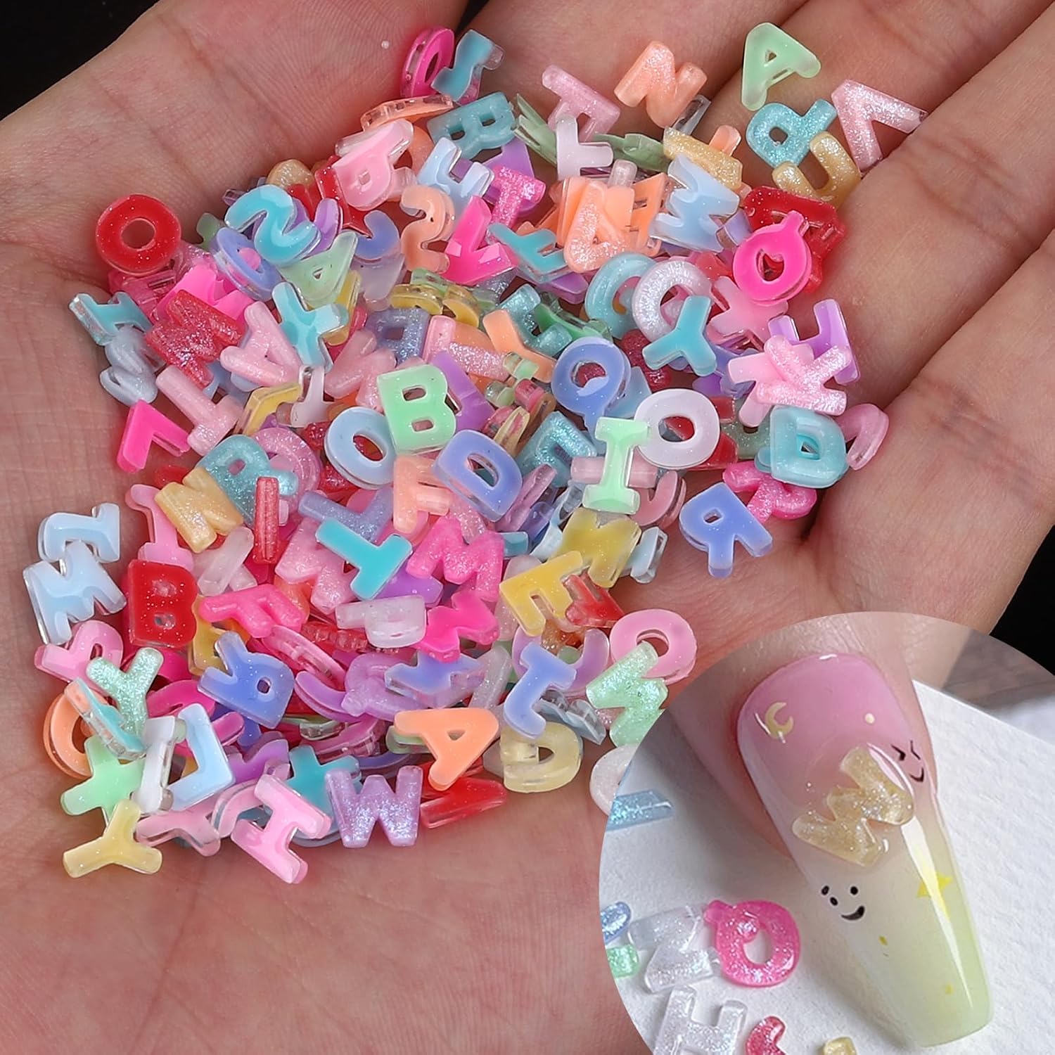 100pcs 3D Colorful Letter Nail - Art And Craft Letter Z のレビューと価格