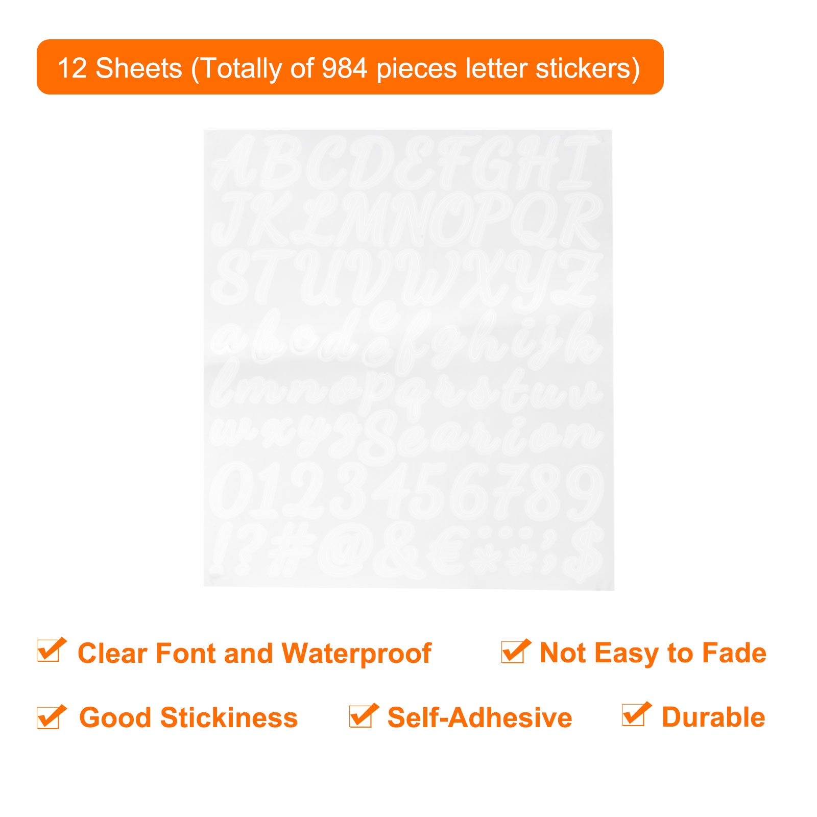 12Sheets Vinyl Letter Stickers - Art Craft Notebook のレビューと価格