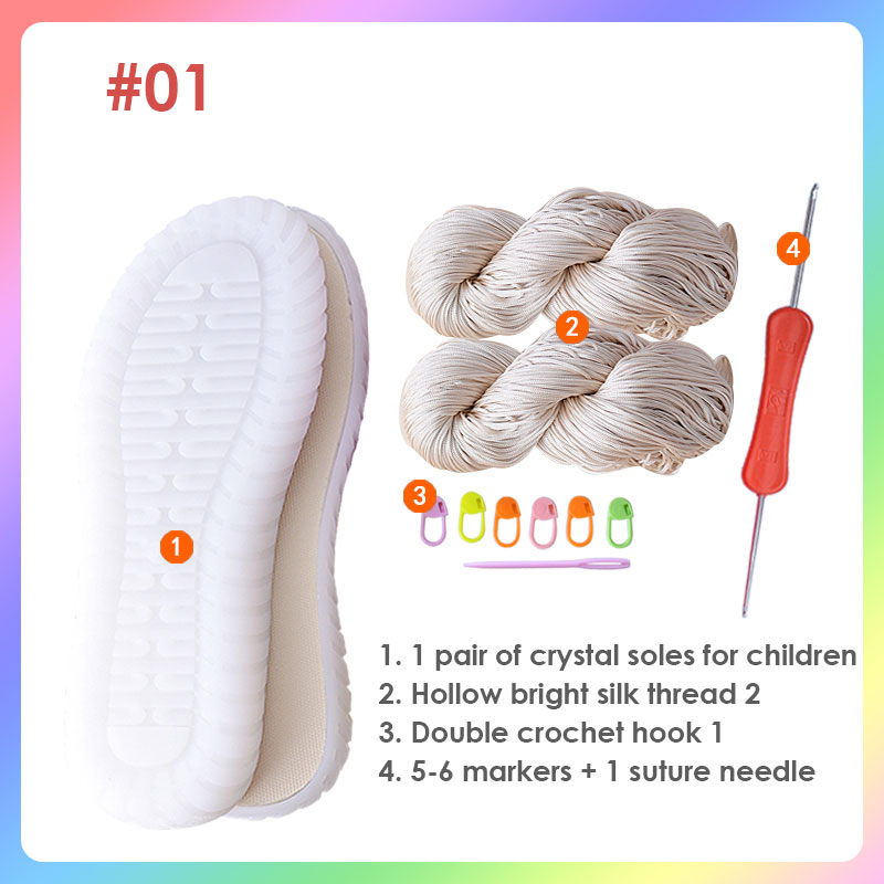 Children Hand-woven Hook Soles - Chalk Pastel Set のレビューと価格