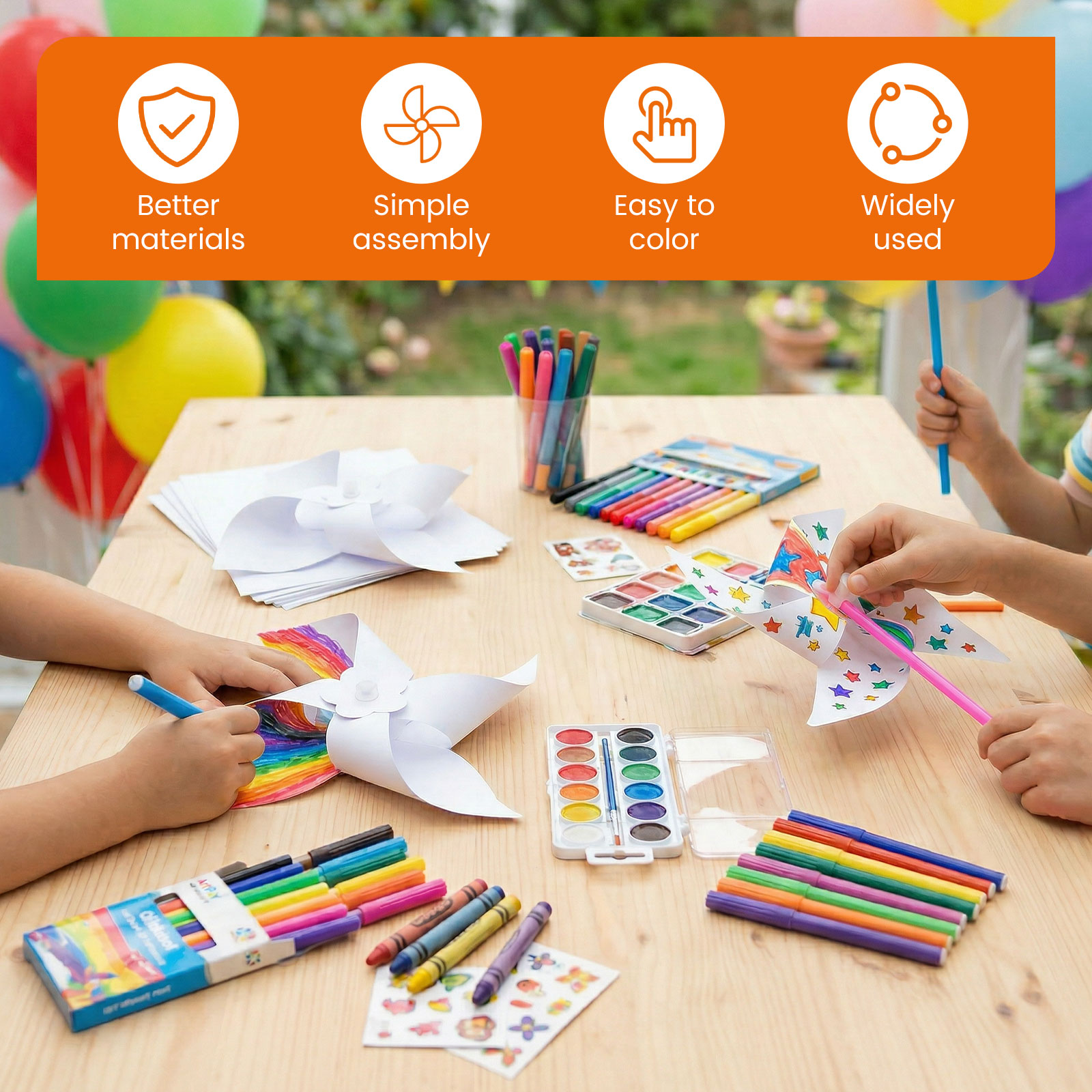 100Pcs DIY Paper Pinwheels Cra - Art Craft Earth Day のレビューと価格