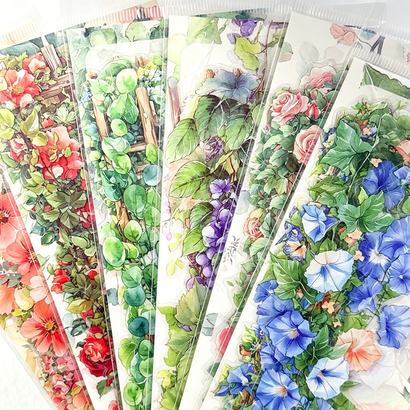 10Pcs PET Floral Trapezoid Sti - Art Craft Notebook のレビューと価格