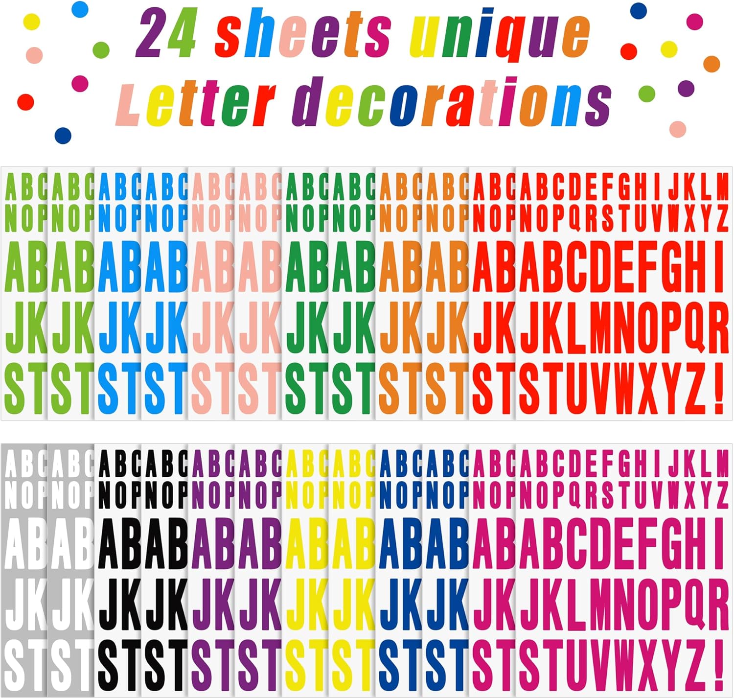 24 Sheets Letter Stickers for  - Art And Craft Letter Z のレビューと価格