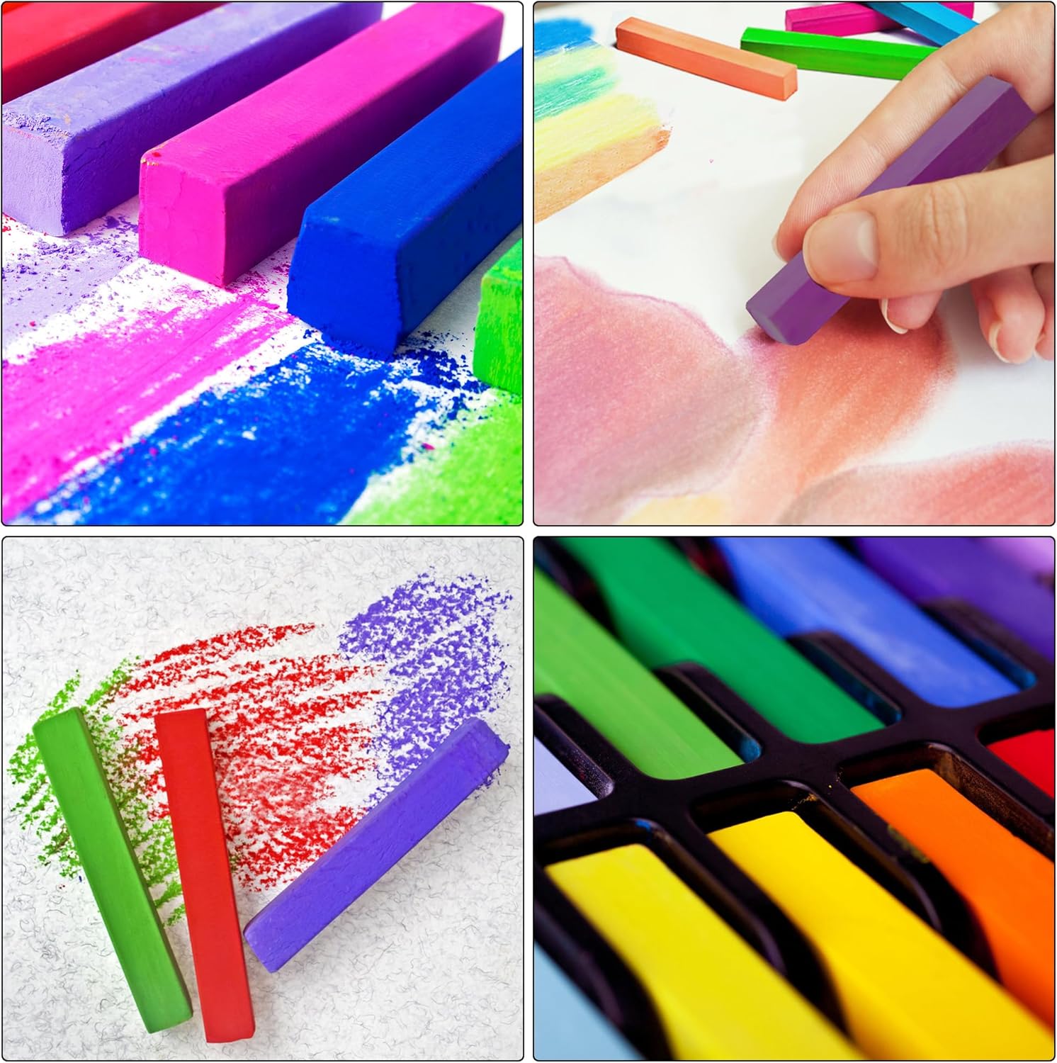 24 Vibrant Soft Pastel Chalk S - Chalk Pastel Set のレビューと価格